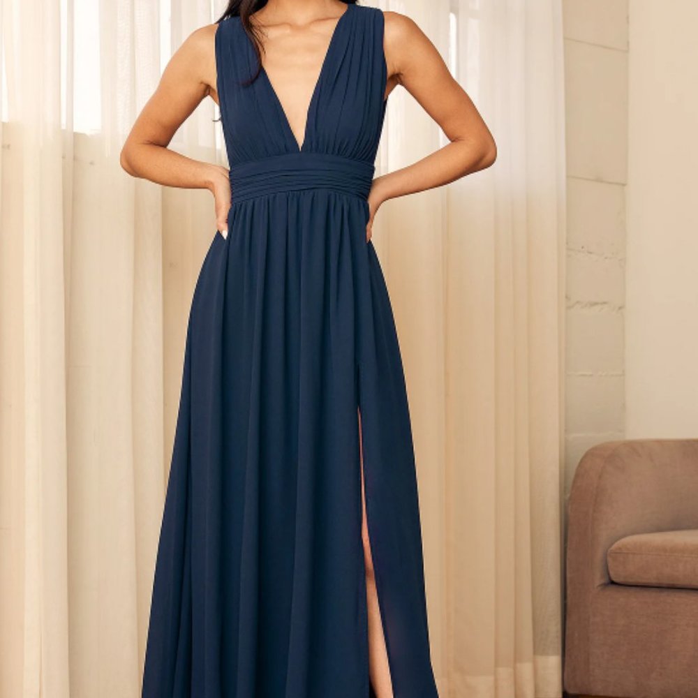 Lulus Navy Blue Maxi Dress